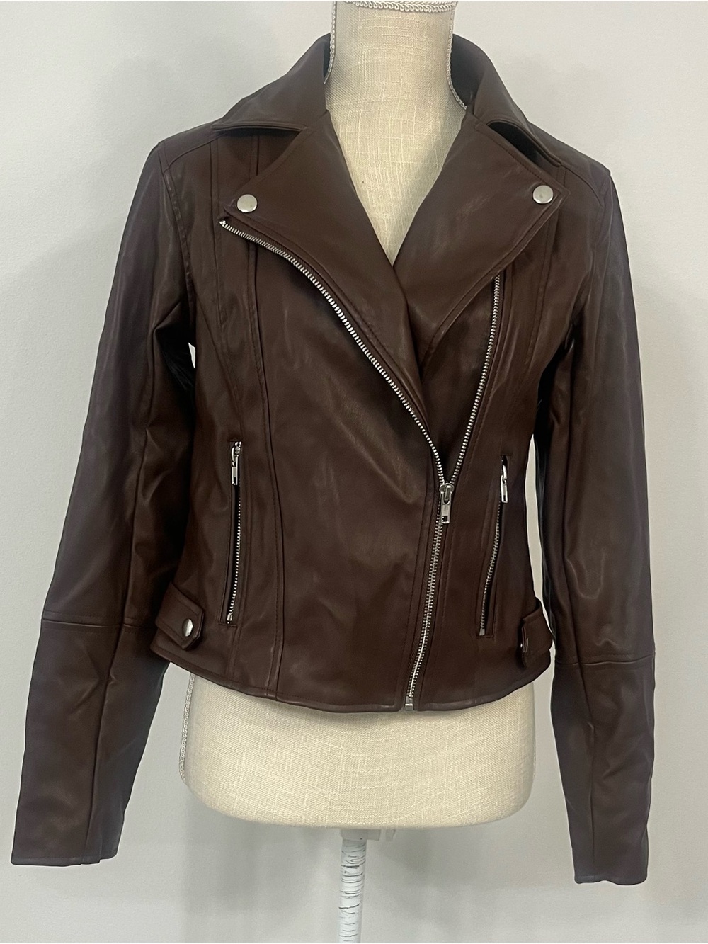 Fashion Nova Faux Leather Womens  Moto Jacket - Size M - EUC